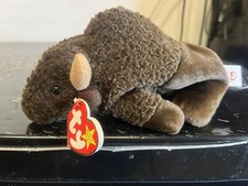TY Beanie Baby - 1998 Roam The Buffalo 6.5 in - NEW WITH TAGS FREE SHIPPING 