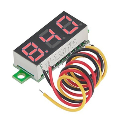 10x Mini Digital Voltmeter LED Panelmeter 3 Kabel Messbereich DC 0-100V - Bild 2 von 11