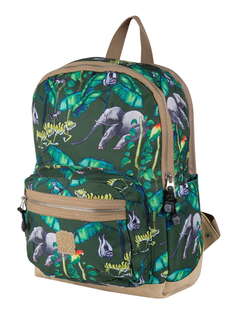 Pick Pack zaino Happy Jungle Backpack M Bamboo