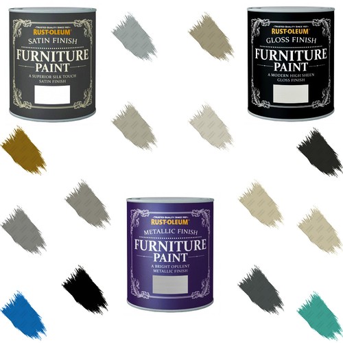 RustOleum Chalky Furniture Paint Gloss Satin Matt Lacquer Metallic