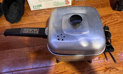 Vintage Magic Maid Series 838 Silver Electric Automatic Sauce Pan Works Rare