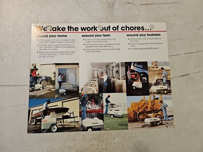 #ad Vintage Kleen King Liquid Brush Pressure Washer Dealer Sales Brochure $8.66