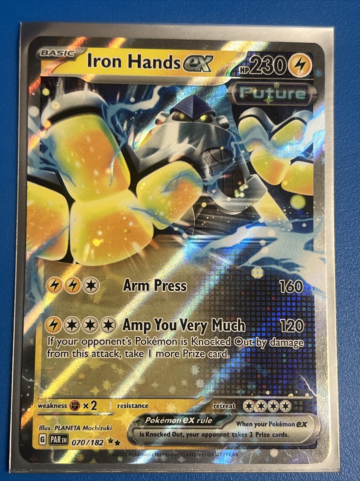 Iron Hands ex 070/182 Paradox Rift Double Rare Pokemon Card NM
