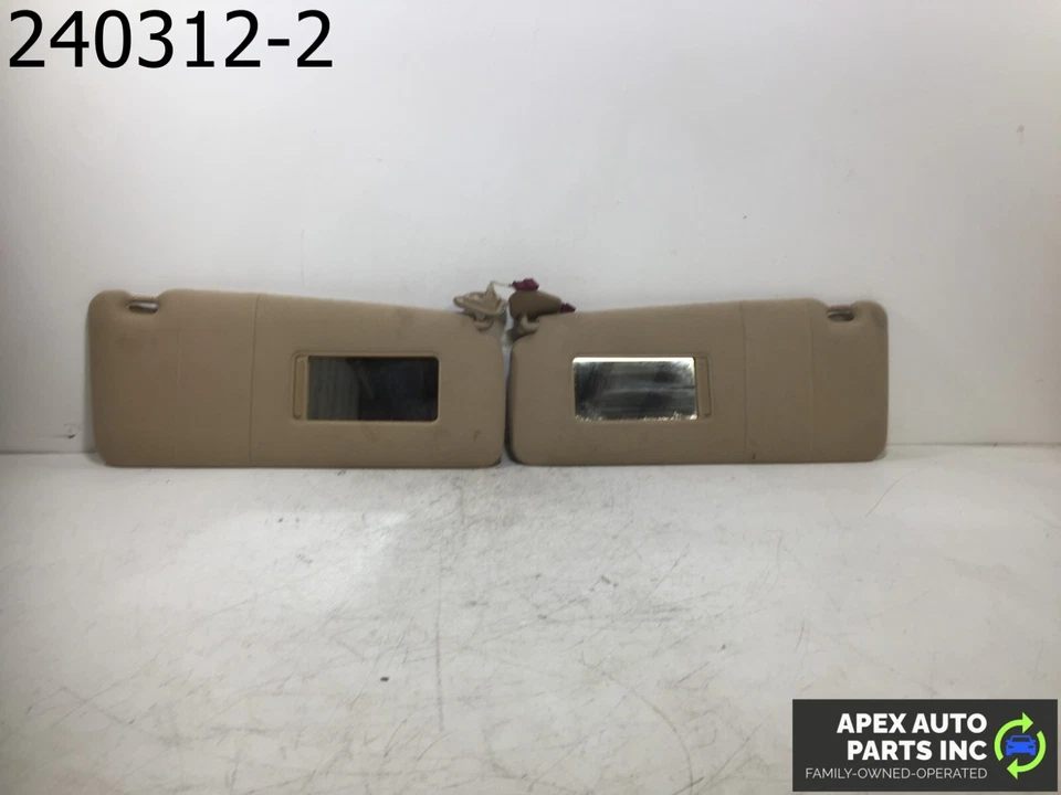 OEM 2005 BMW X5 FRONT LEFT & RIGHT SUN VISOR SHADE COVER TAN SET - Изображение 4 из 4