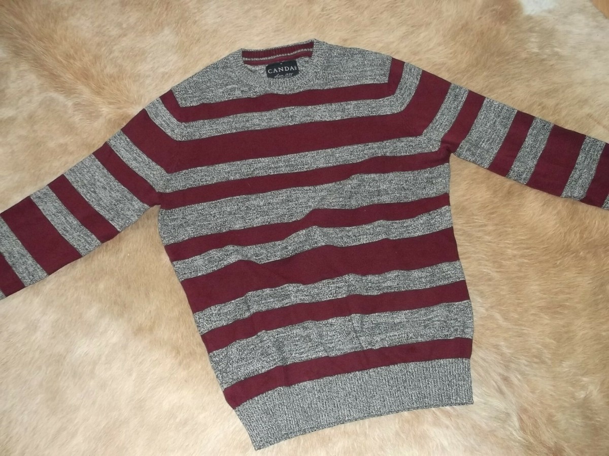 Canda C&A Herren Pullover langarm M Rot/Grau Top ansehen!!