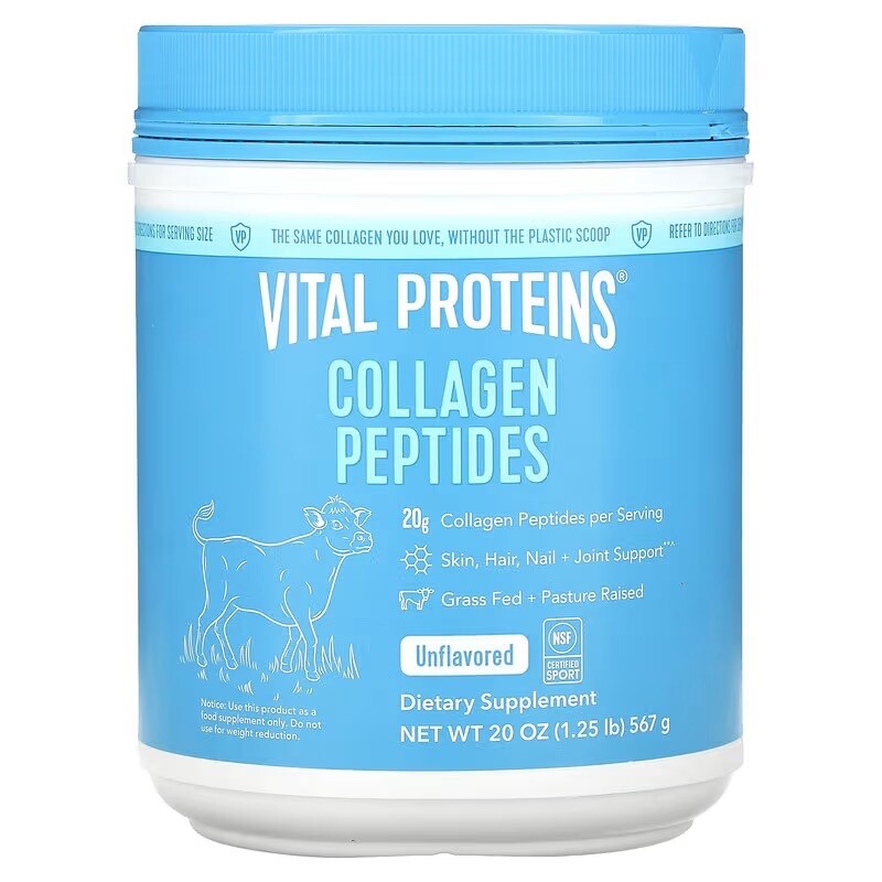 Peptides de collagène non aromatisés Vital Proteins en poudre de 567 g