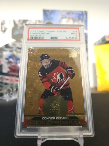 Connor Bedard [Gold Dots] #78 2022 Upper Deck Team Canada Juniors card