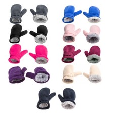 Cute Winter Thick Gloves Child Windproof Gloves Plush Full Finger Outdoor Mitten