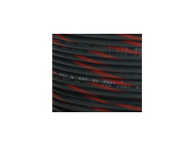 NAMZ 18-Gauge, 100 Feet Spool of Primary Wire, Black, Red Stripe