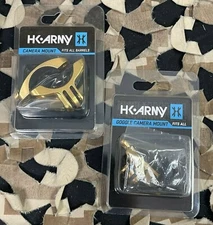 NEW HK Army Action Sports Goggle/Barrel Camera Mount Package-2 Mounts-Gold/Gold