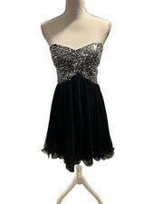 Blondie Nites by Stacy Sklar Strapless Cutout Sequin Cocktail Dress Size 7