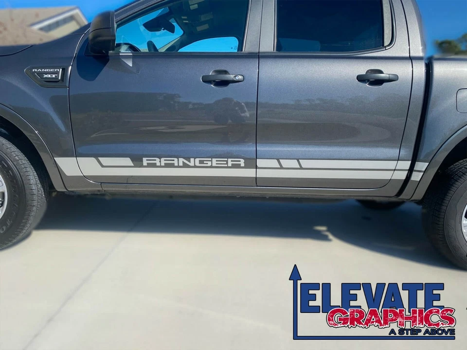 Calcomanías de vástago basculante lateral rayas de vinilo pegatina gráfica 2019-2025 para Ford Ranger Foto 3 de 4