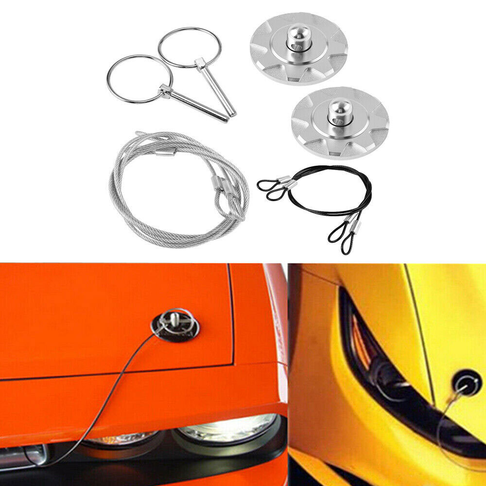 Hood Pin Lock Latches For Dodge Challenger/Charger/Ram – Black, 6-Piece Kit, Universal Fit