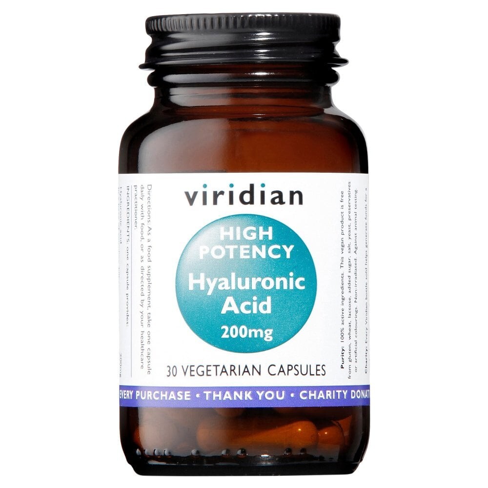 Viridian High Potency Hyaluronic Acid 200mg 30 Vegetarian Capsules