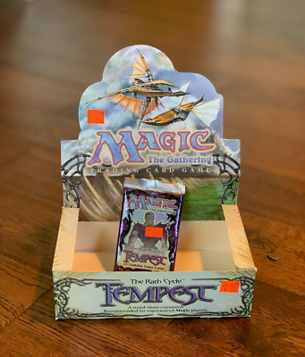 tempest booster box mtg Magic The Gathering TEMPEST Sealed BOOSTER PACK 1997 LAST ONE w/ Empty MTG  Box
