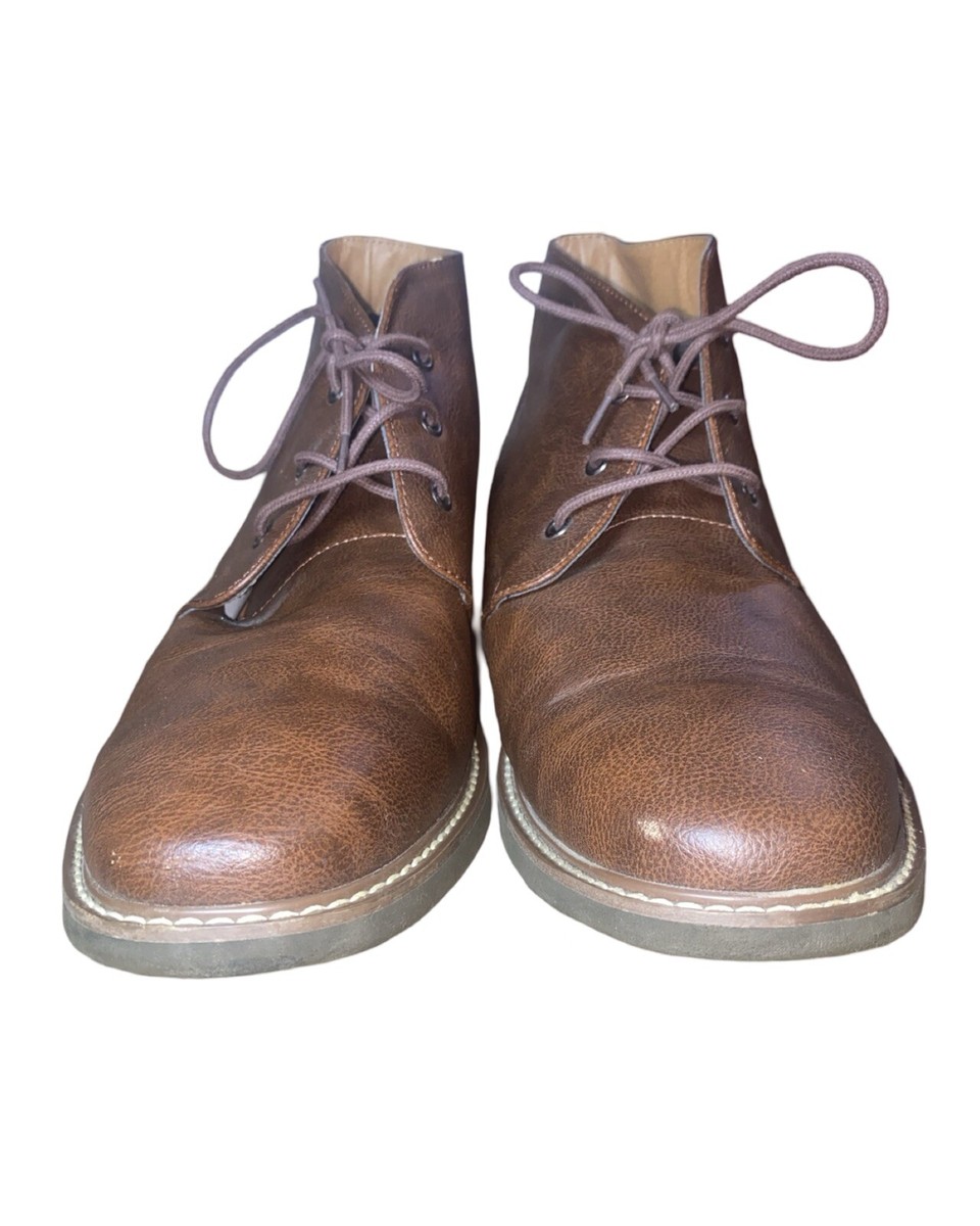 Guess Men\'s Joeys Lace-Up Chukka Brown Leather Boots Size 8 Guess | Shoes | Guess Mens Joeys Laceup Chukka Brown Leather  main image 4