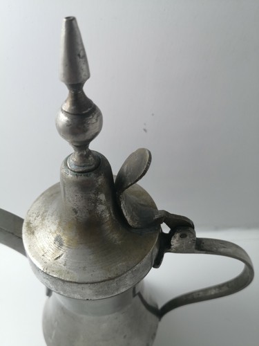 Vintage Old Bedouin Arabic Dallah Brass Copper Small Coffee Pot دلة عربية - Picture 12 of 12