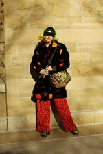 Vtg Rare Colorful Hearts Black Faux Fur Donnybrook Coat Kawaii Funky S M L Xl