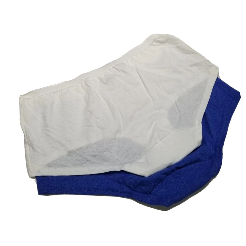 Fruit of the Loom 6 Pantalones Cortos Niño Bragas Mujer Pack de 2 Azul Blanco Foto 4 de 4