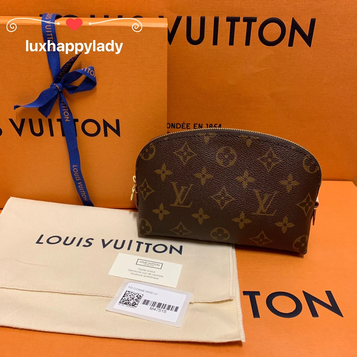 🔥NEW LOUIS VUITTON Monogram Cosmetic Pouch Bag Clutch ❤️RARE