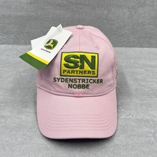 S N Sydenstricker Nobbe Womens Hat Baseball Ball Cap ADJUSTABLE Pink JOHN DEERE
