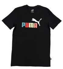 Puma Essential 2 Col Logo Crewneck Short Sleeves Athletic Graphic Tee T Shirt S