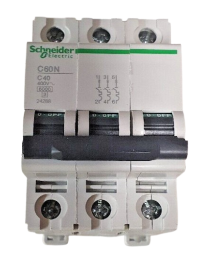 Schneider C60N Circuit Breaker 24288 6KA 3P 40A Curved C Incl VAT