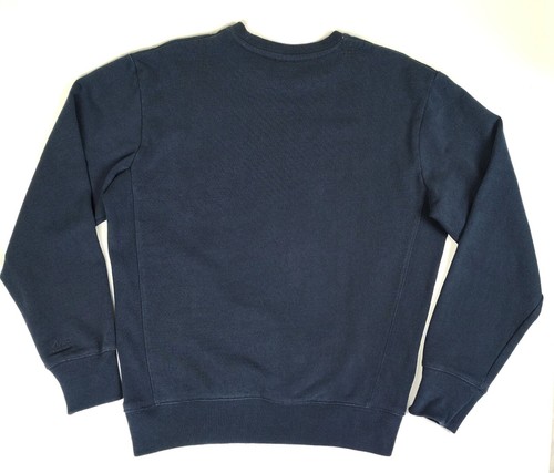Deus Ex Machina Sweatshirt Mens M Navy Blue Crewneck Moto Biker Embroidered Logo - Picture 2 of 5