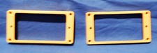 2 NEW CREAM PLASTIC HUMBUCKING GUITAR PICKUP RINGS FOR FLAT TOP ELECTRIC GUITAR