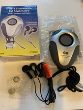 4-in-1 Stopwatch/FM Scan Radio Compass And Light Hiking Walking Running Safety