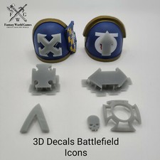 Marine Shoulder Pad Decals Custom Battlefield Bits McFarlane Toys Action Figures