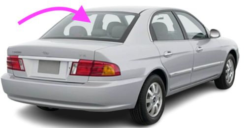 Fits: 2002-2006 Kia Optima Sedan Back/Rear Window Glass/ heated No Antenna