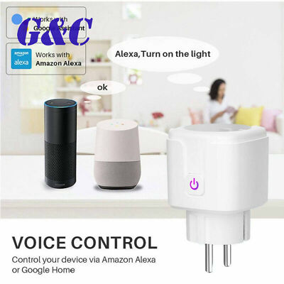 Smart WiFi Socket EU Plug 16A Power Monitor Tuya Outlet Alexa Google Home