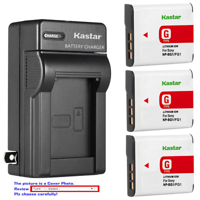 Kastar Battery Wall Charger for Sony NP-BG1 NP-FG1 & Sony Cyber-shot DSC-W80