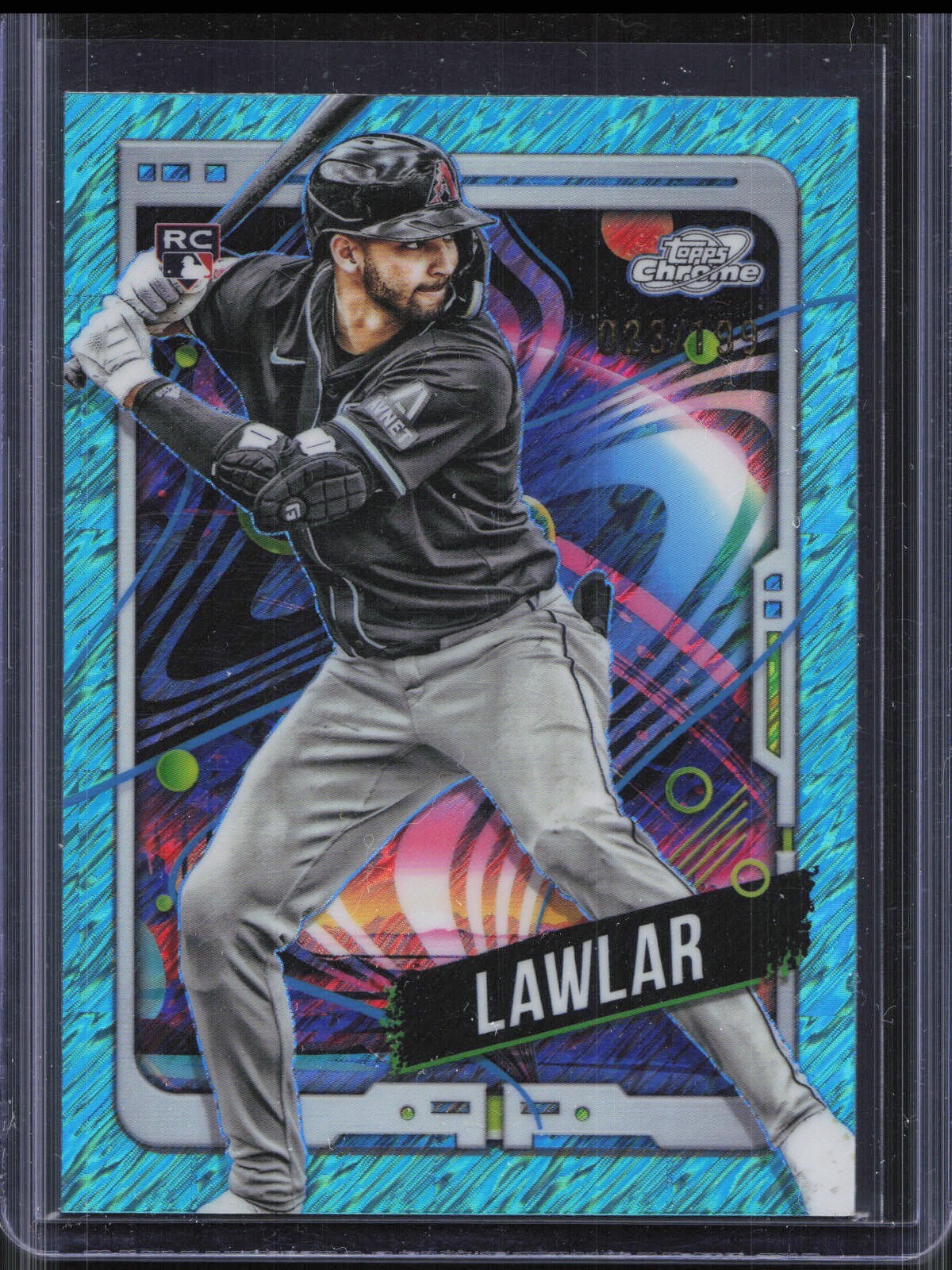 2024 Topps Cosmic Chrome Jordan Lawlar #105 Rookie Aqua Equinox 023/199