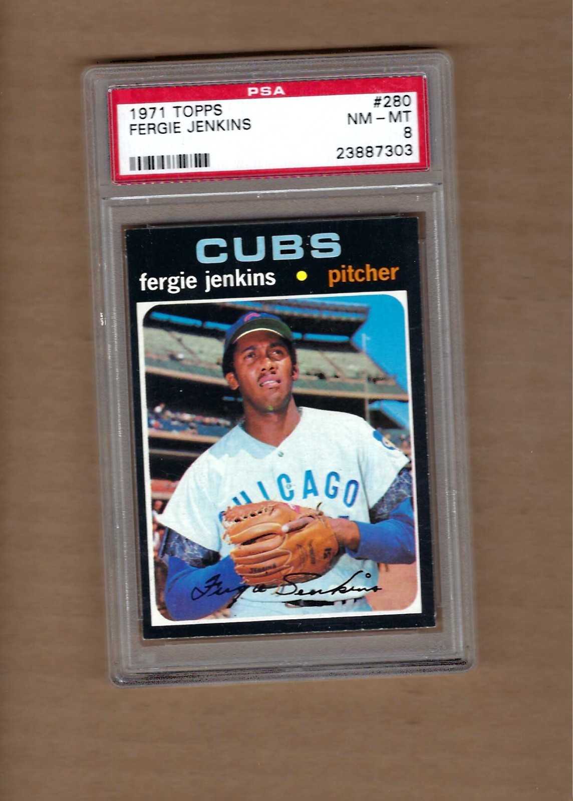 1971  TOPPS  FERGIE  JENKINS  #  280     PSA  8