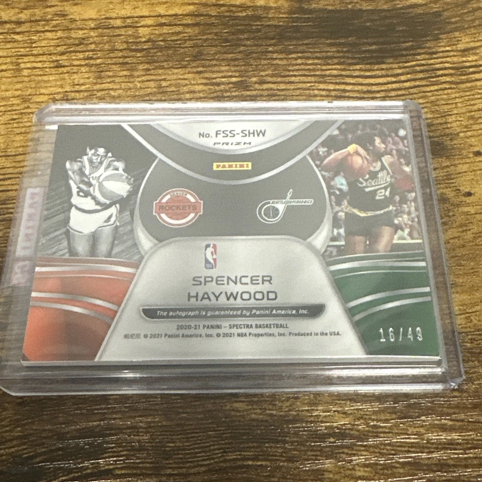 2020-21 Panini Spectra Full Spectrum Autograph Auto Spencer Haywood /49 - Image 2 of 2