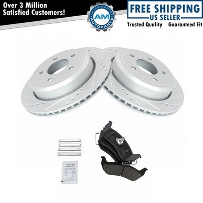 Performance Brake Rotor Drilled Slotted & Ceramic Rear Kit for Mercury