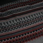 Fringed Shawl Black, Gray and Red Tribal Print One Size — photo 4