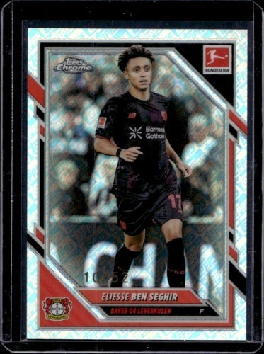 2025-26 Topps Chrome Bundesliga Eliesse Ben Seghir ToppsFractor #/52 Leverkusen