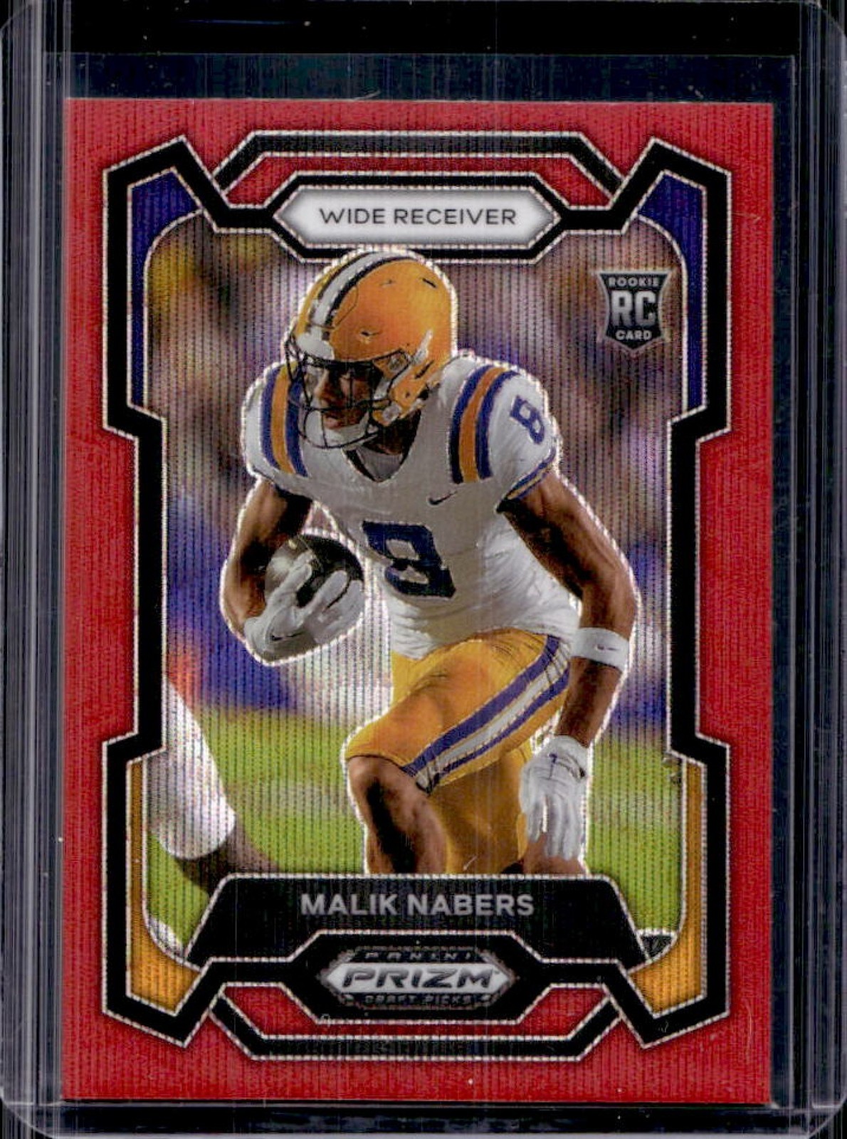2024 Prizm Draft Picks Malik Nabers RC Ruby Wave #109 Tigers