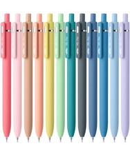 Retractable Gel Pens set 12 Pack Assorted Colors for Journaling New