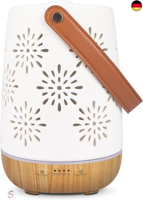 SALUBRITO Keramik Aroma Diffuser für Ätherische Öle, Kabellos Wiederaufladbare A