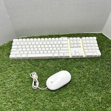 Apple A1048 USB Wired Mac Keyboard With 2 USB Ports W/A1152 Wired Mouse