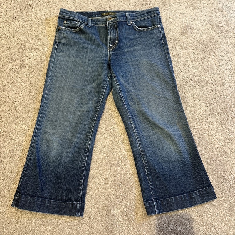 David Kahn Jeans Wear Straight Leg Dark Wash Capris Women's Size 30