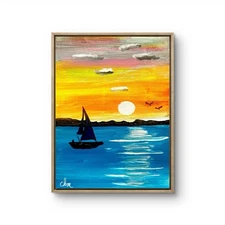 12 x 16 EXPRESSIONISM ORIGINAL ART HANDMADE SIGNED COLORFUL PAINTING ON CANVAS