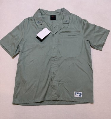 JORDAN Women s Top Button Up Shirt S Lyocell Flight Classics FN5763-304 $75