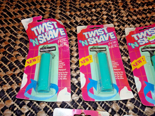RARE Lot of 5 Vintage Twist N Shave Razors For Her *NEW See Description - 第 3/7 張圖片