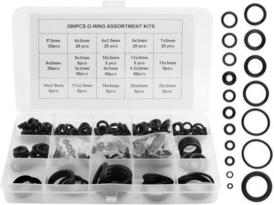 300PCS Rubber O Ring Kit,18-Size O Ring Assortment Kit Sealing Washers for Autom