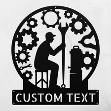 Personalized Mechanic Metal Sign Custom Wall Decor for Garage and Home Gift Idea